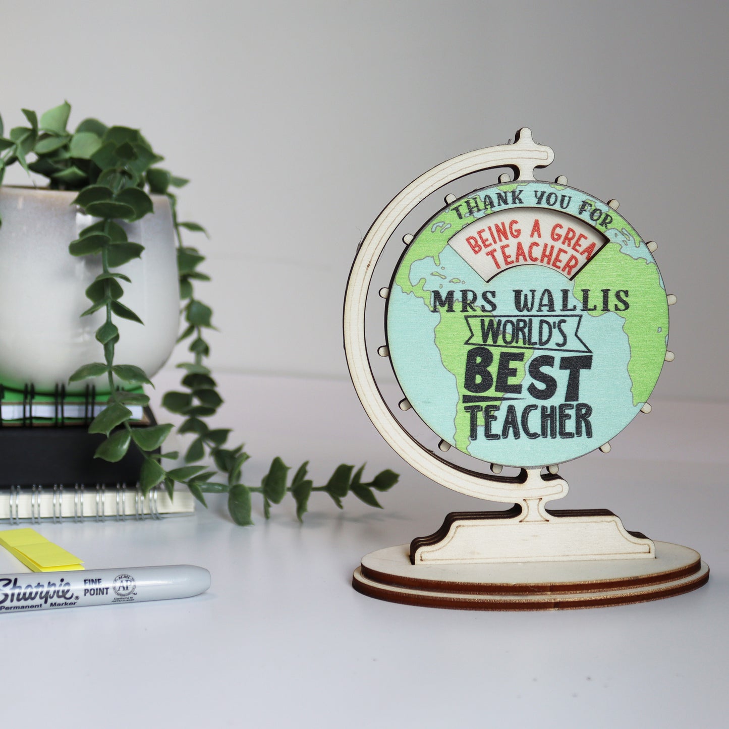 Wooden Keepsake Best Teacher Card