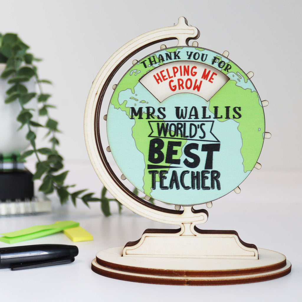 Personalised Wooden Keepsake Best Teacher Card