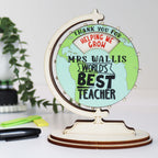 Personalised Wooden Keepsake Best Teacher Card