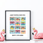 birthday print for 30th personalised birthday