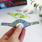 blue floral acrylic book page holder