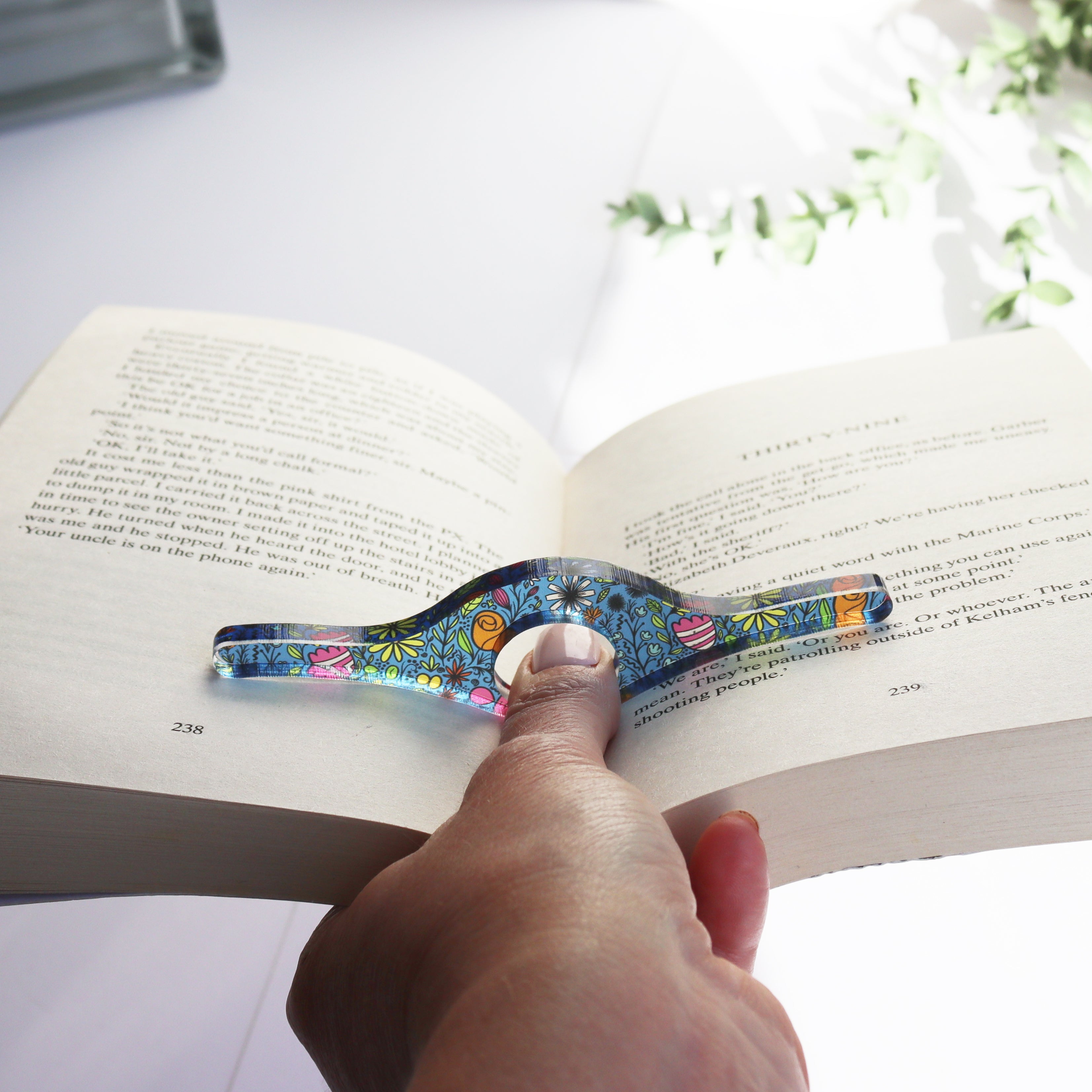 page holder for holding a book