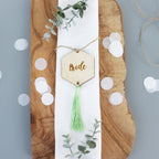 Personalised Hexagonal Tassel Place Settings