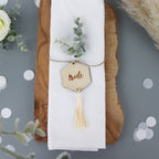 Personalised Hexagonal Tassel Place Settings