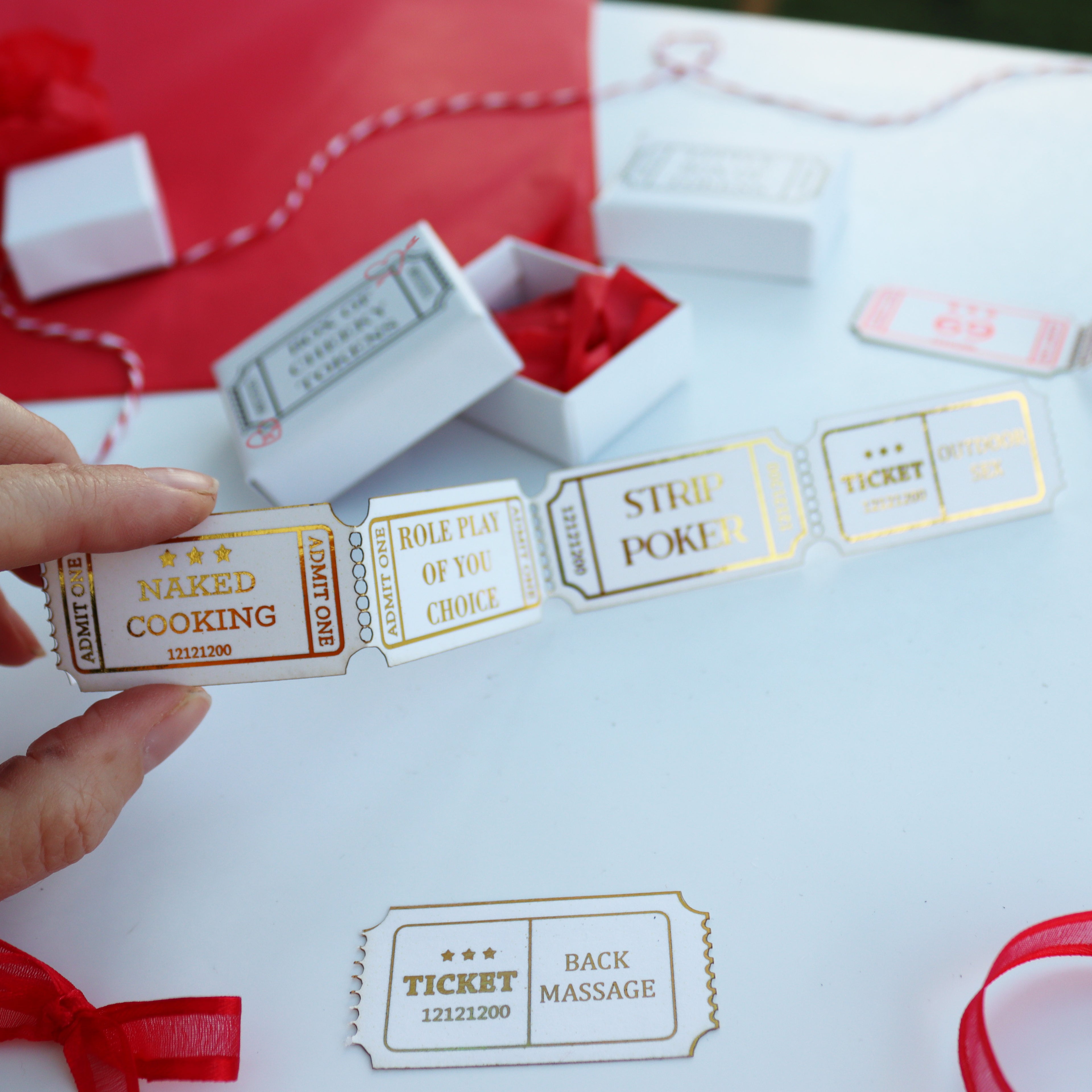 Adult tickets personalise Valentine's Gift