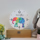 Printed Modern Elephant Children's Clock