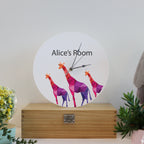 Printed Modern Giraffe Children's Clock