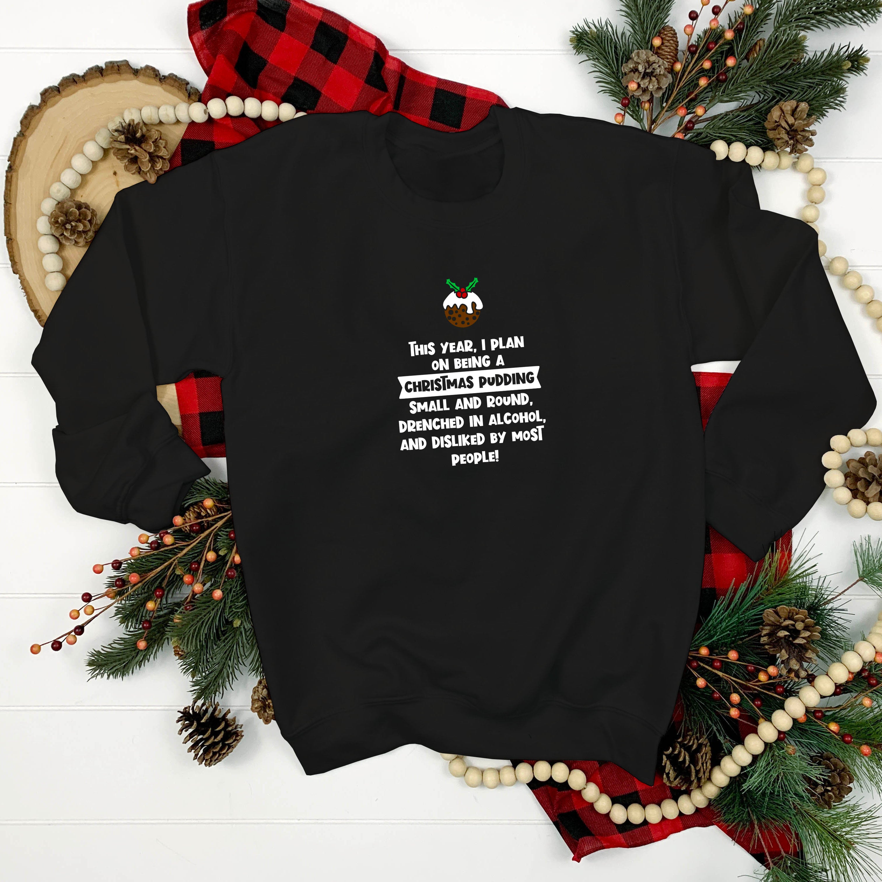 Funny Christmas Pudding Christmas Jumper