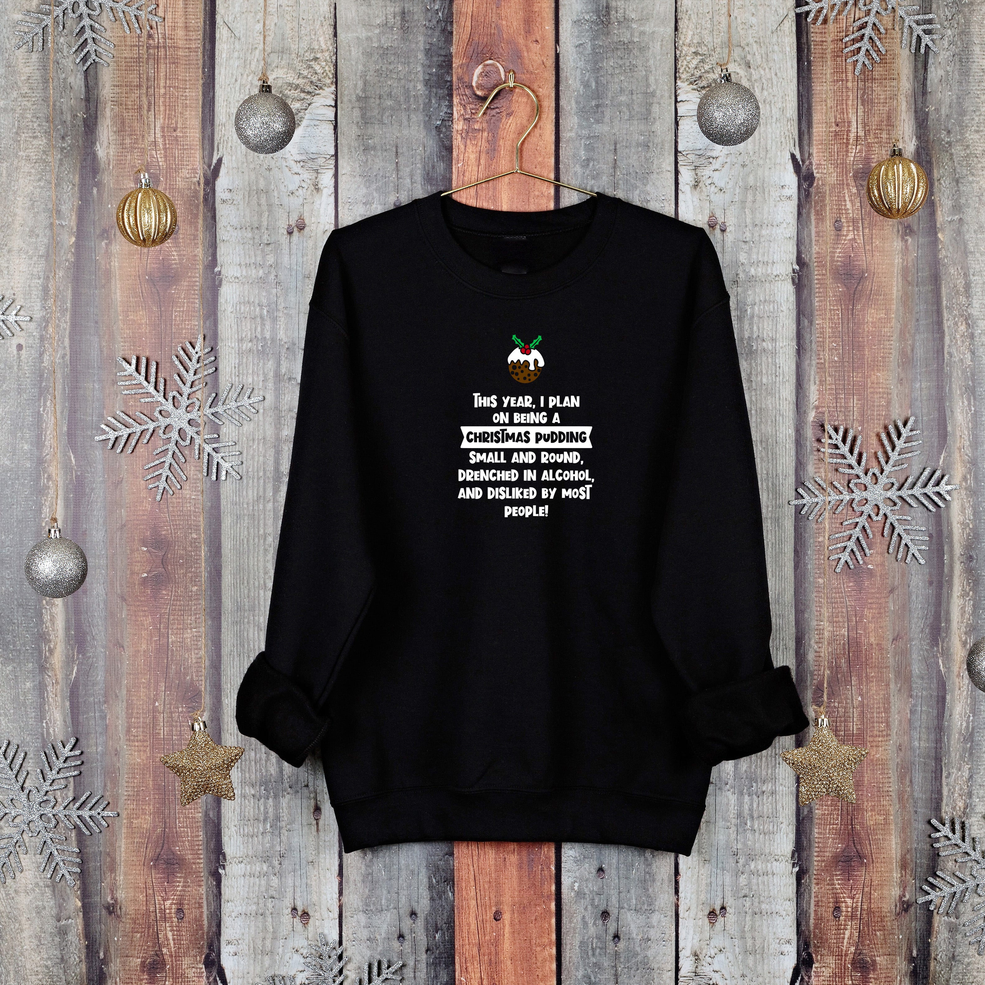 Funny Christmas Pudding Christmas Jumper