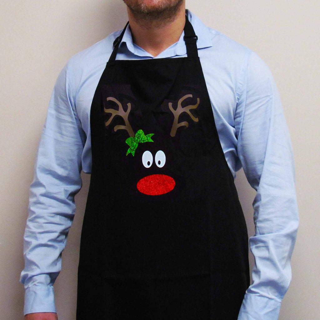Reindeer Face Christmas Apron