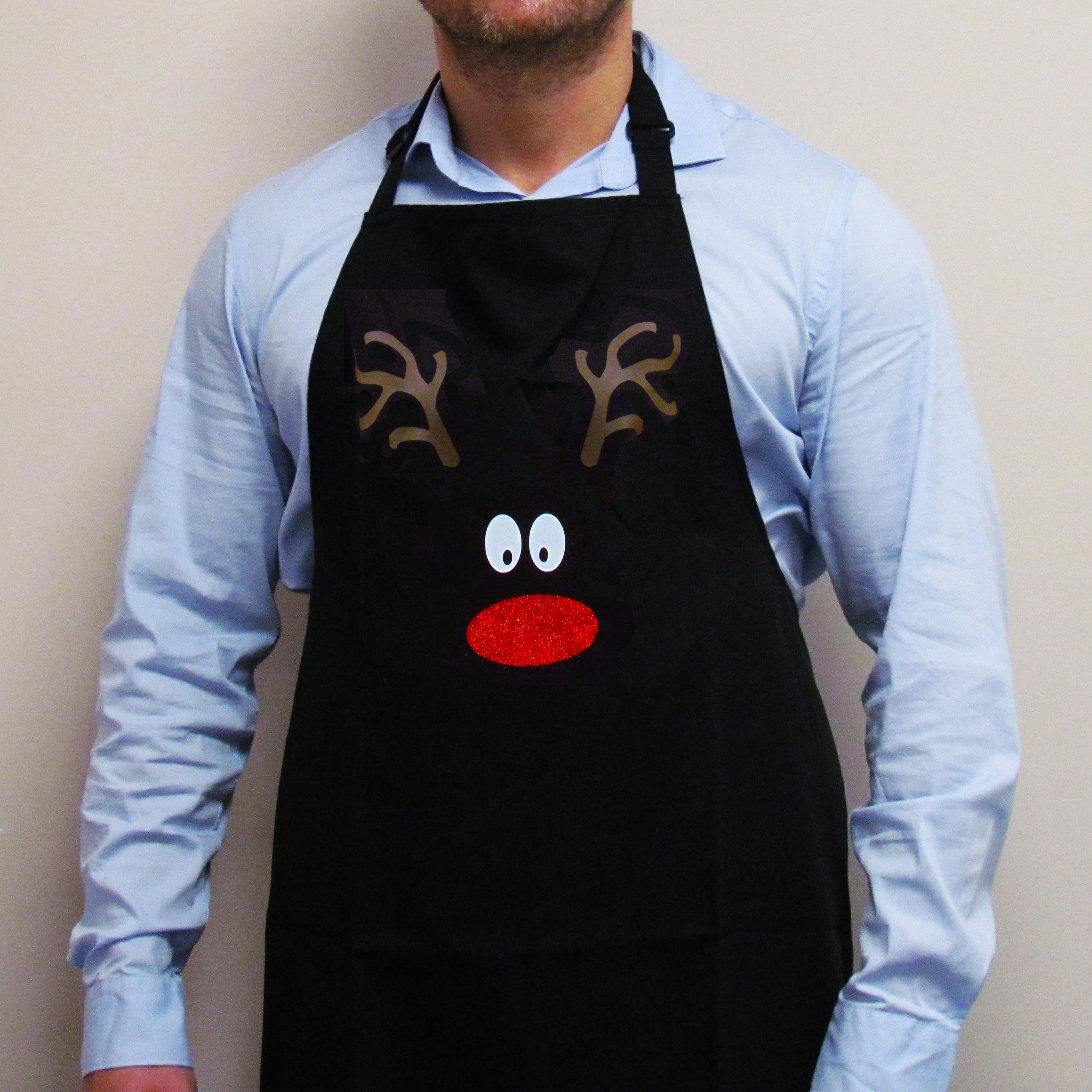 Reindeer Face Christmas Apron