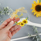 Personalised Clear Sunflower Wedding Hanger Tag