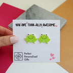 Toadally Awesome Acrylic Frog Stud Earrings
