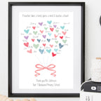 Personalised Teacher Gift Heart Print