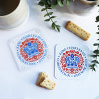 coaster for coronation with official emblem