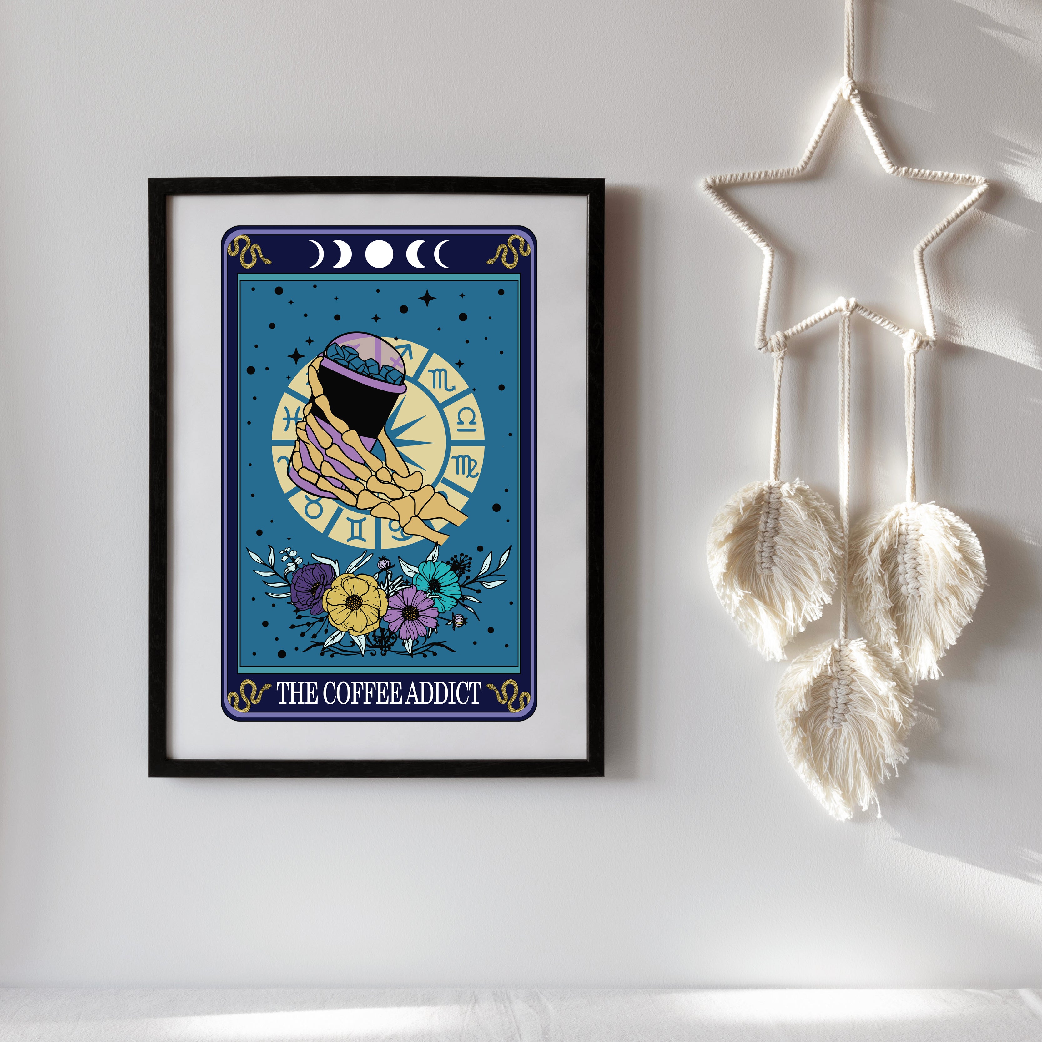 Tarot Coffee Lover Typographical Print