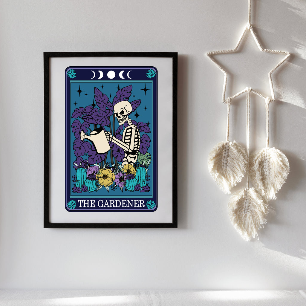 Tarot Gardener Lover Typographical Print