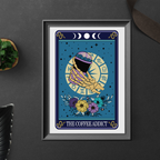 Tarot Coffee Lover Typographical Print