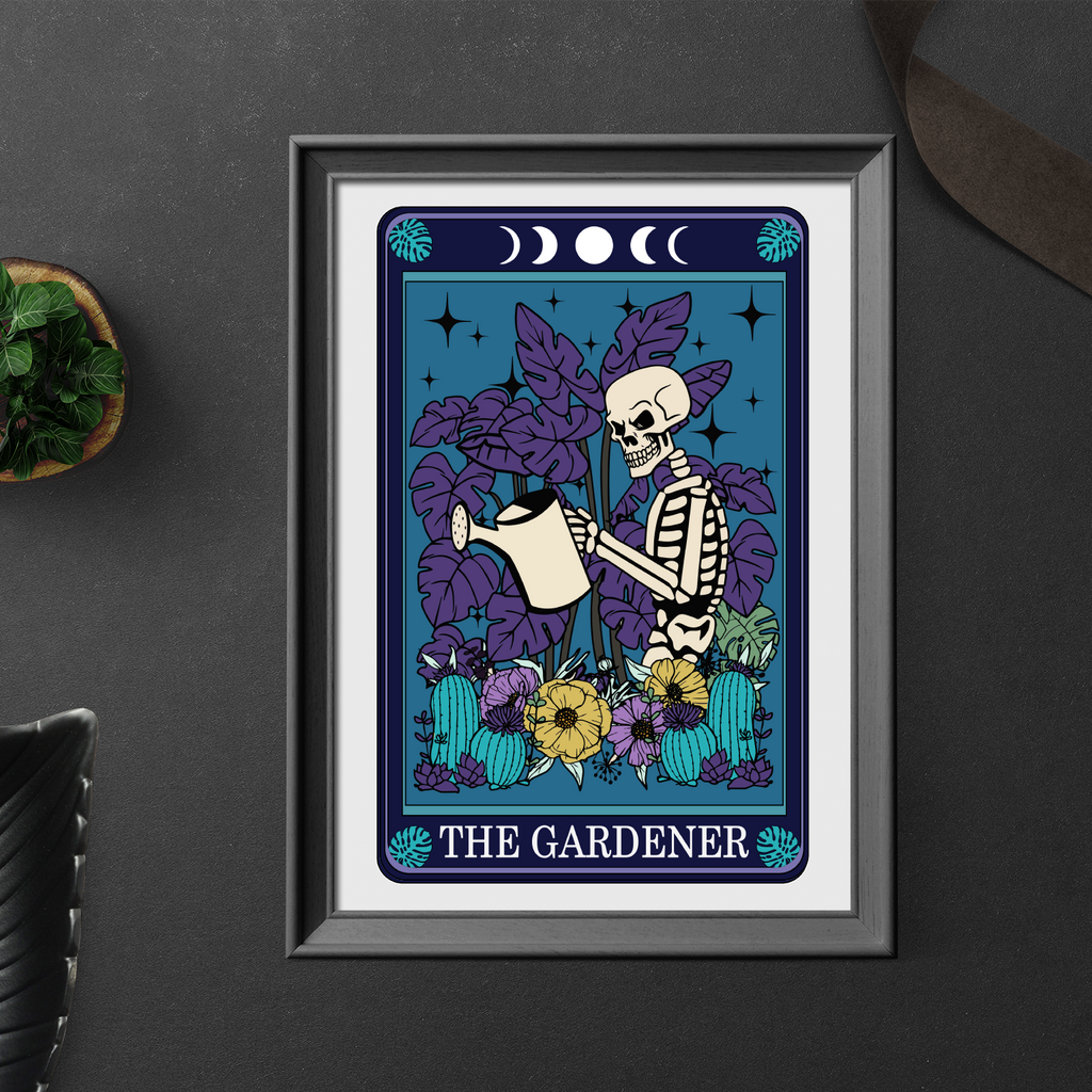 Tarot Gardener Lover Typographical Print