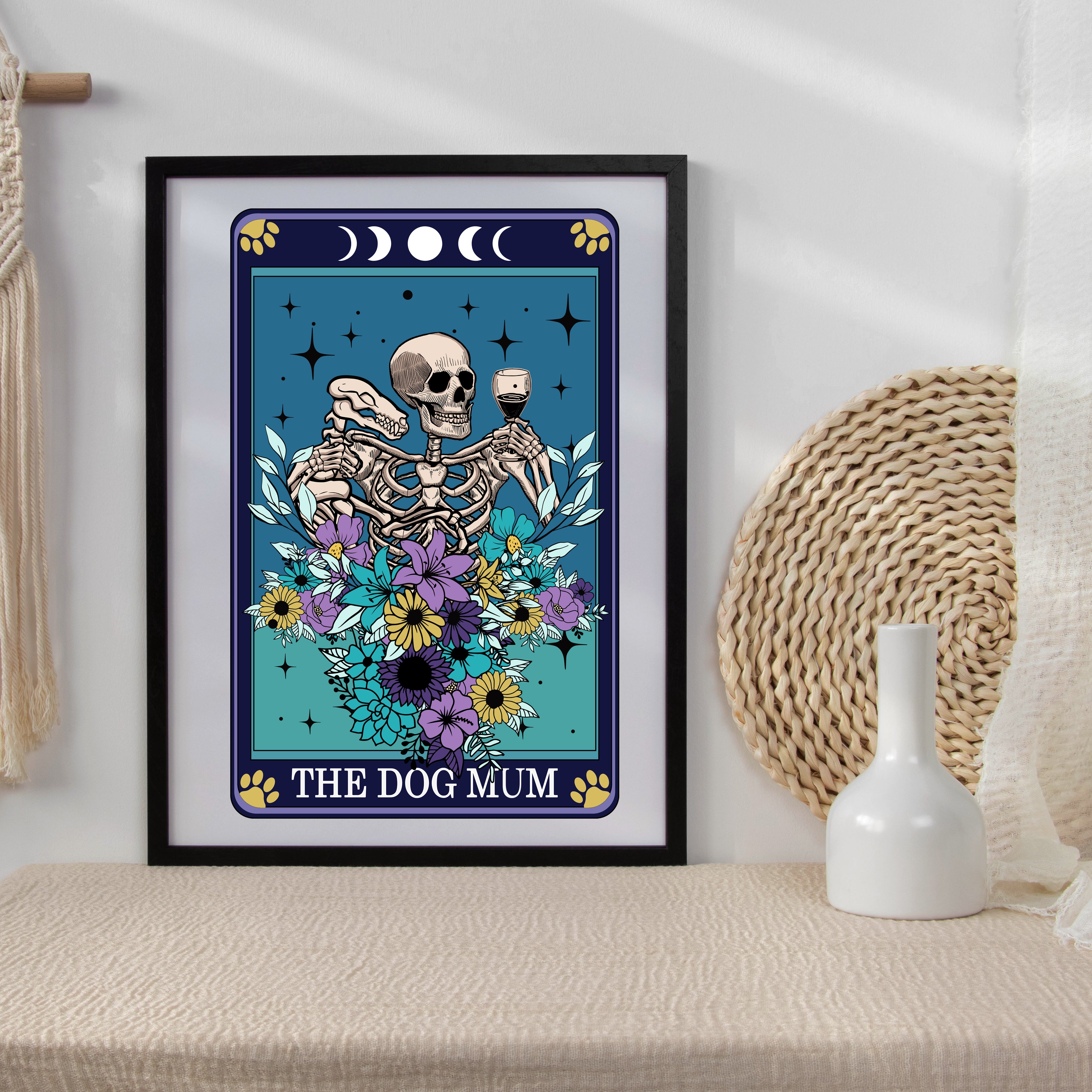 Tarot Dog Mum Typographical Print