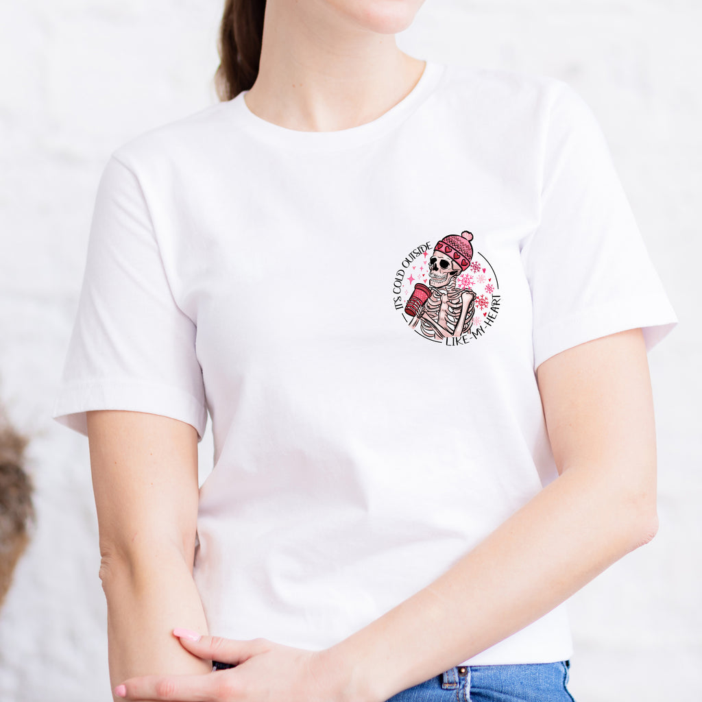 cold outside like my heart anti valentines tshirt