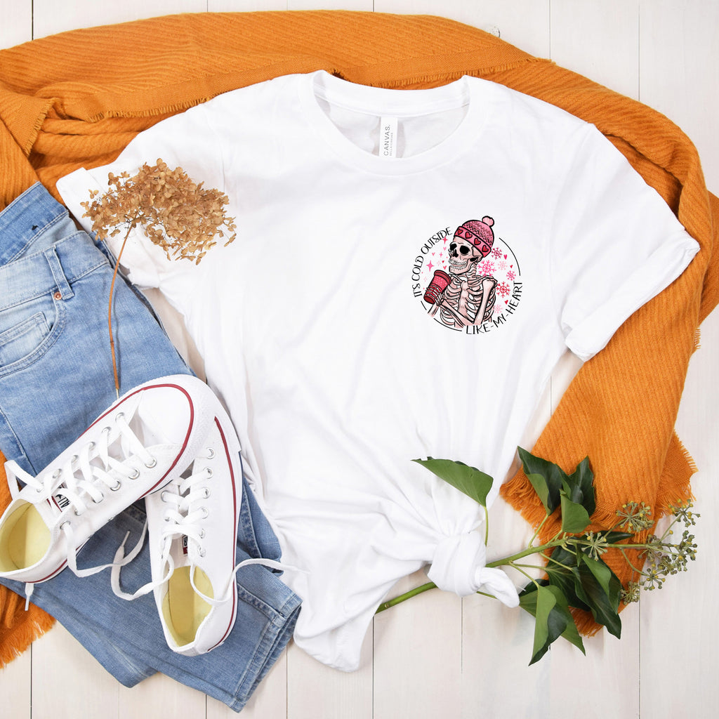 cold outside like my heart funny valentines anti valentines tshirt