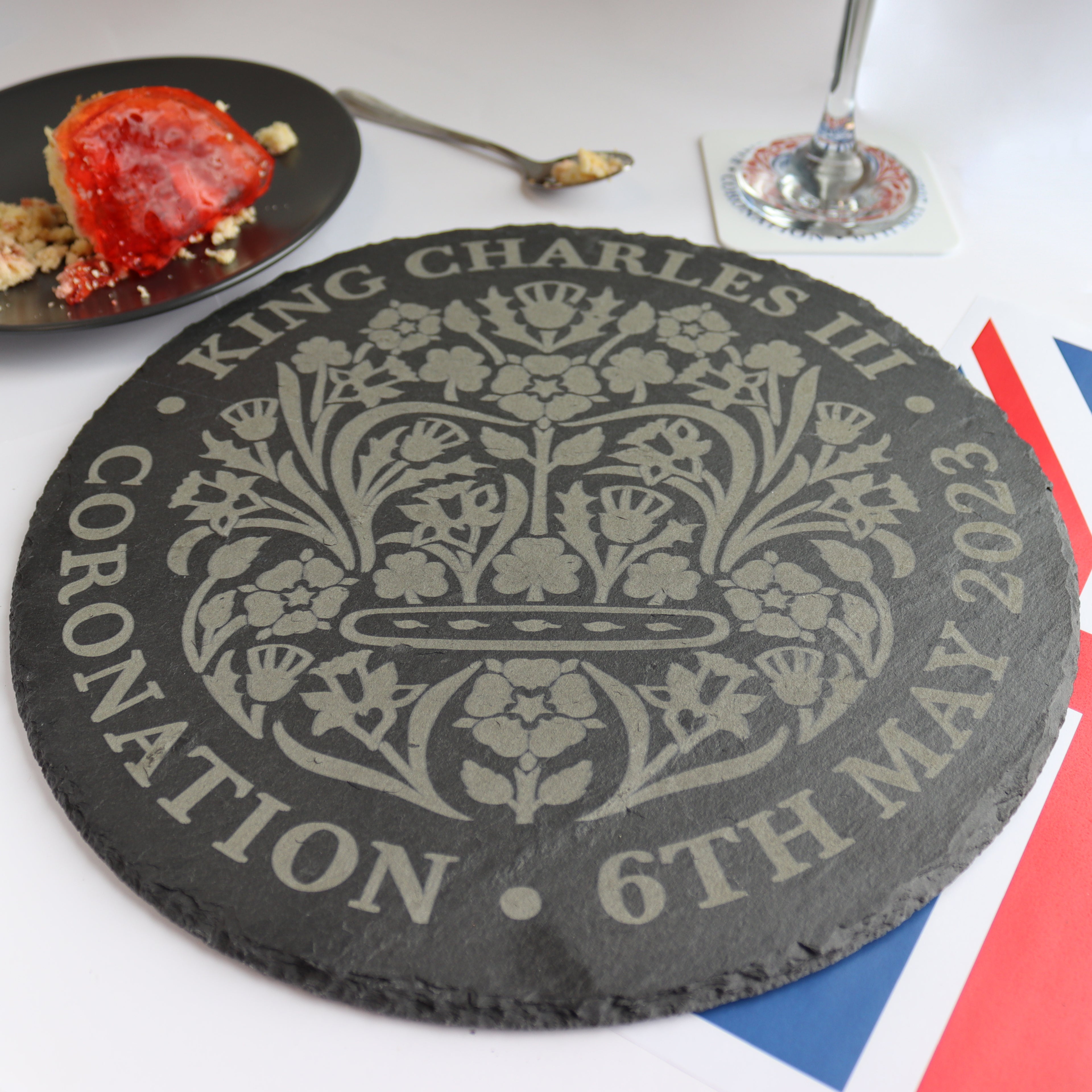 coronation of king charles cake or cupcake platter