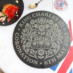 king charles III coronation cake plate memorabilia