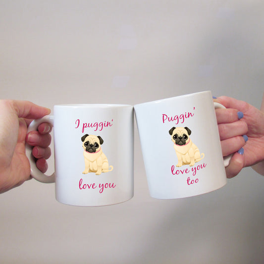 Puggin' Love You Couples Mug Set