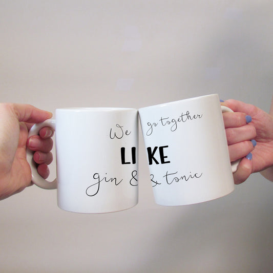 We Go Together Couples Mug Set
