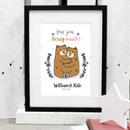 Personalised Love You Beary Much Couples Print