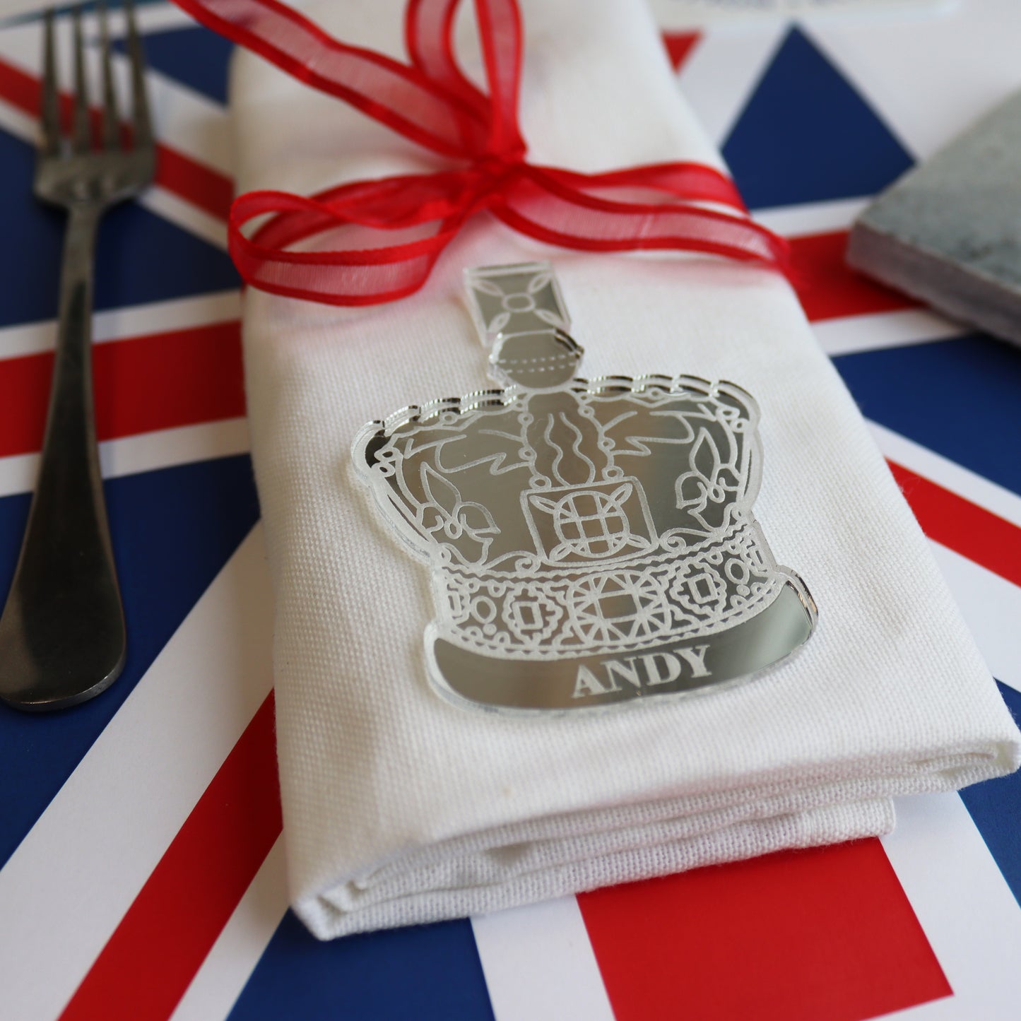 coronation dinner party place setting King Charles III