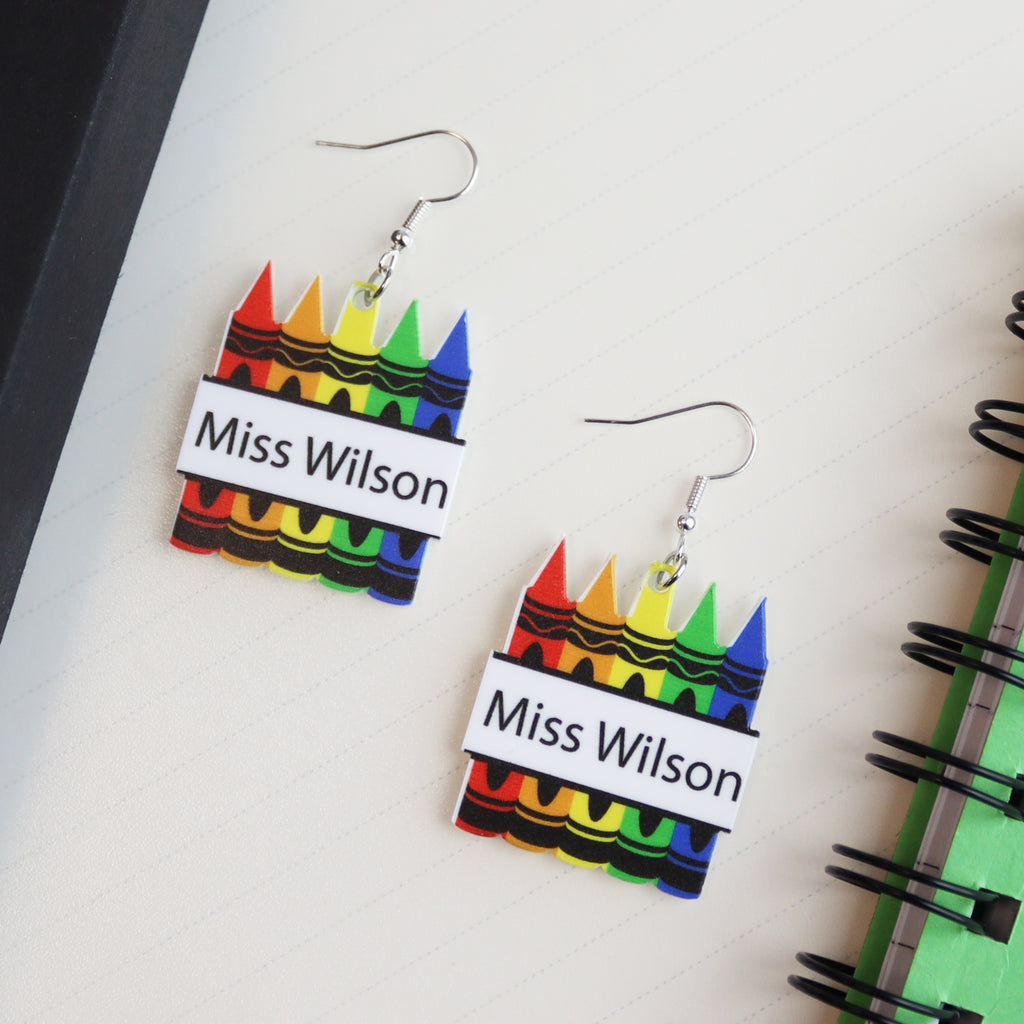 Personalised Teacher Earrings