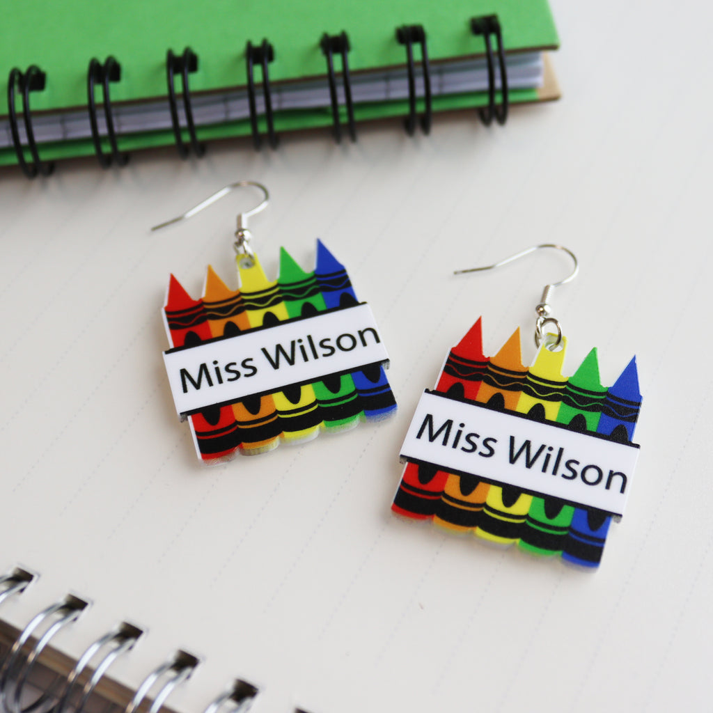 Personalised Teacher Earrings