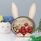 Personalised Wooden Easter Bunny With Gold Foiled Eggs