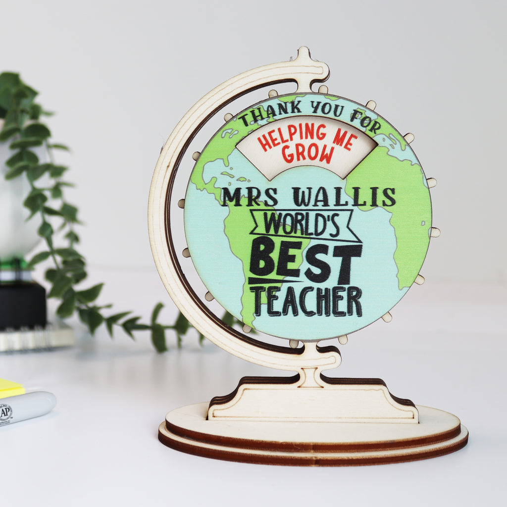 Personalised Wooden Keepsake Best Teacher Card