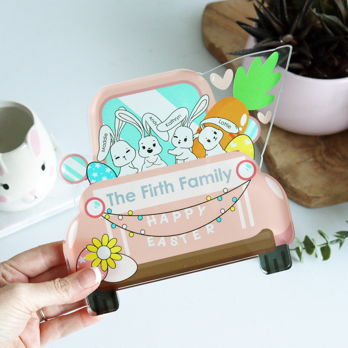 Personalised Family Easter Print Ornament