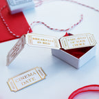 Personalised Date Ideas Ticket Stub Tokens Valentine's Day