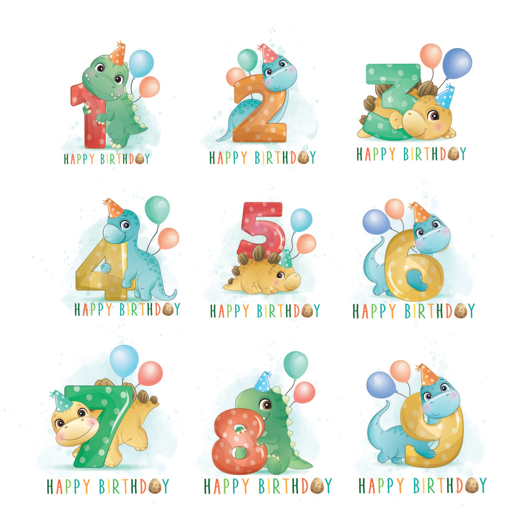Personalised Dinosaur Theme Cake Topper