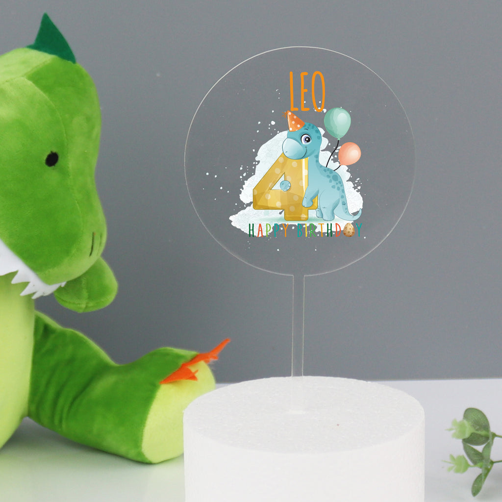 Personalised Dinosaur Theme Cake Topper