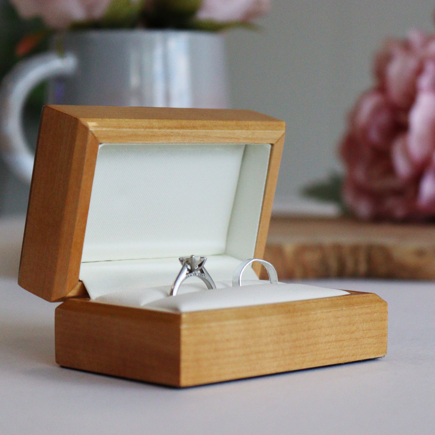 Personalised Double Wedding Ring Box