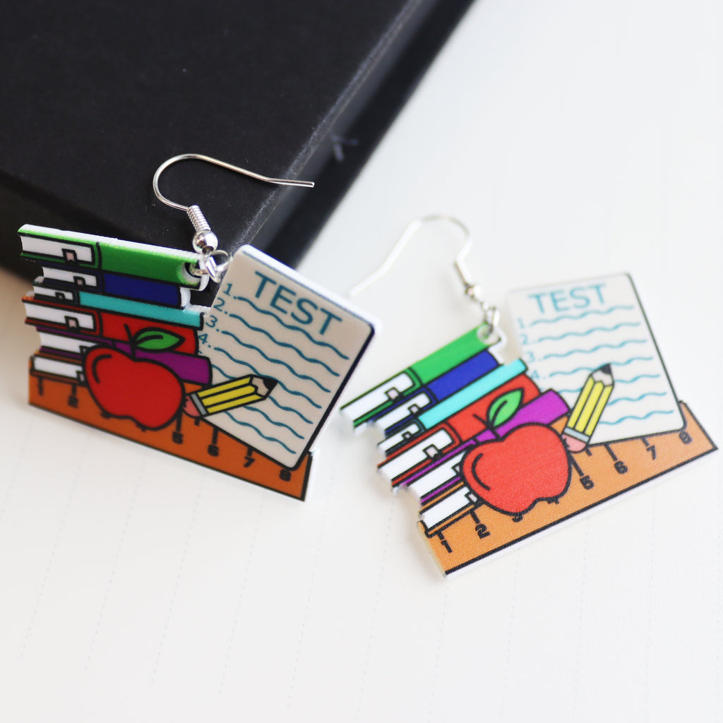 Teacher Book Stack Earrings