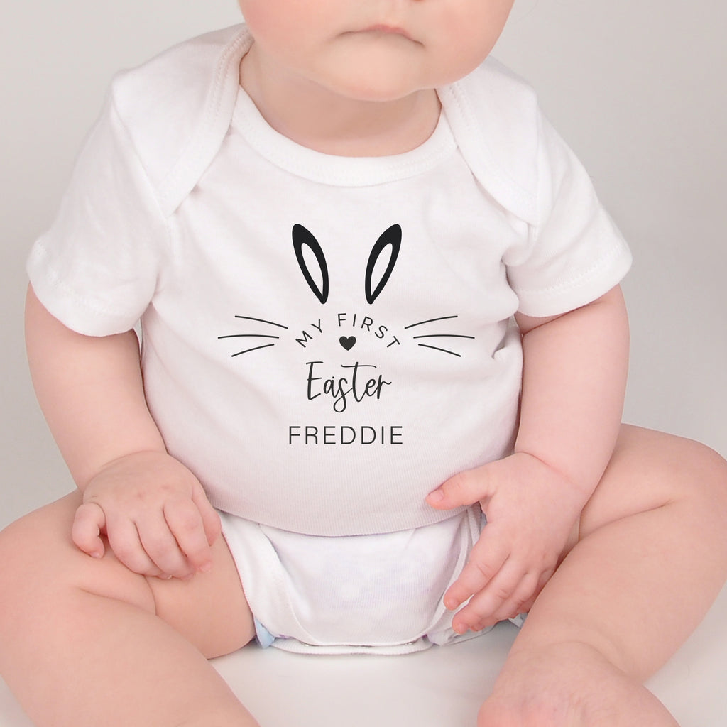 Unique First Easter outfit for babies, personalised Easter bodysuit.