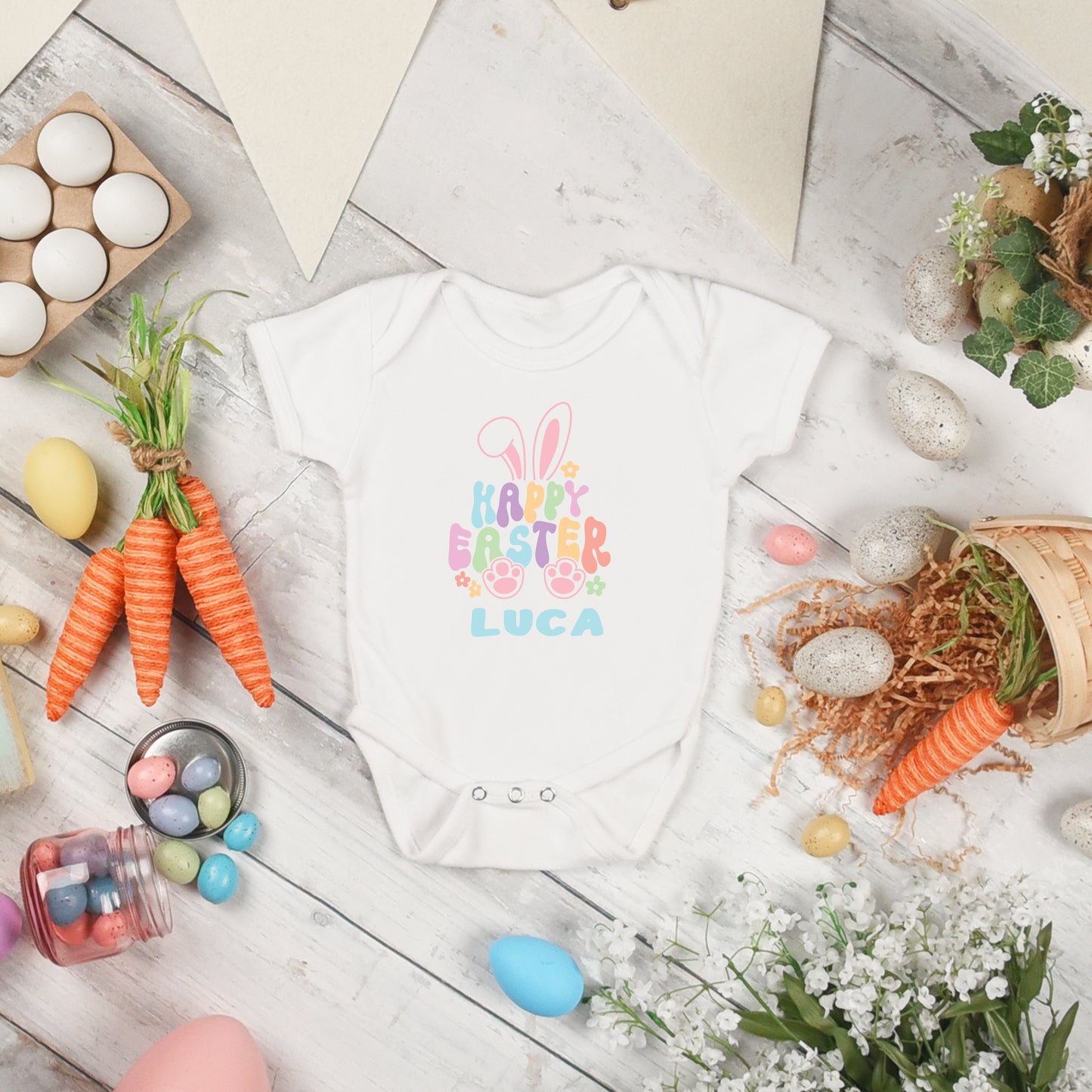 easter baby grow personalised gift for new baby easter