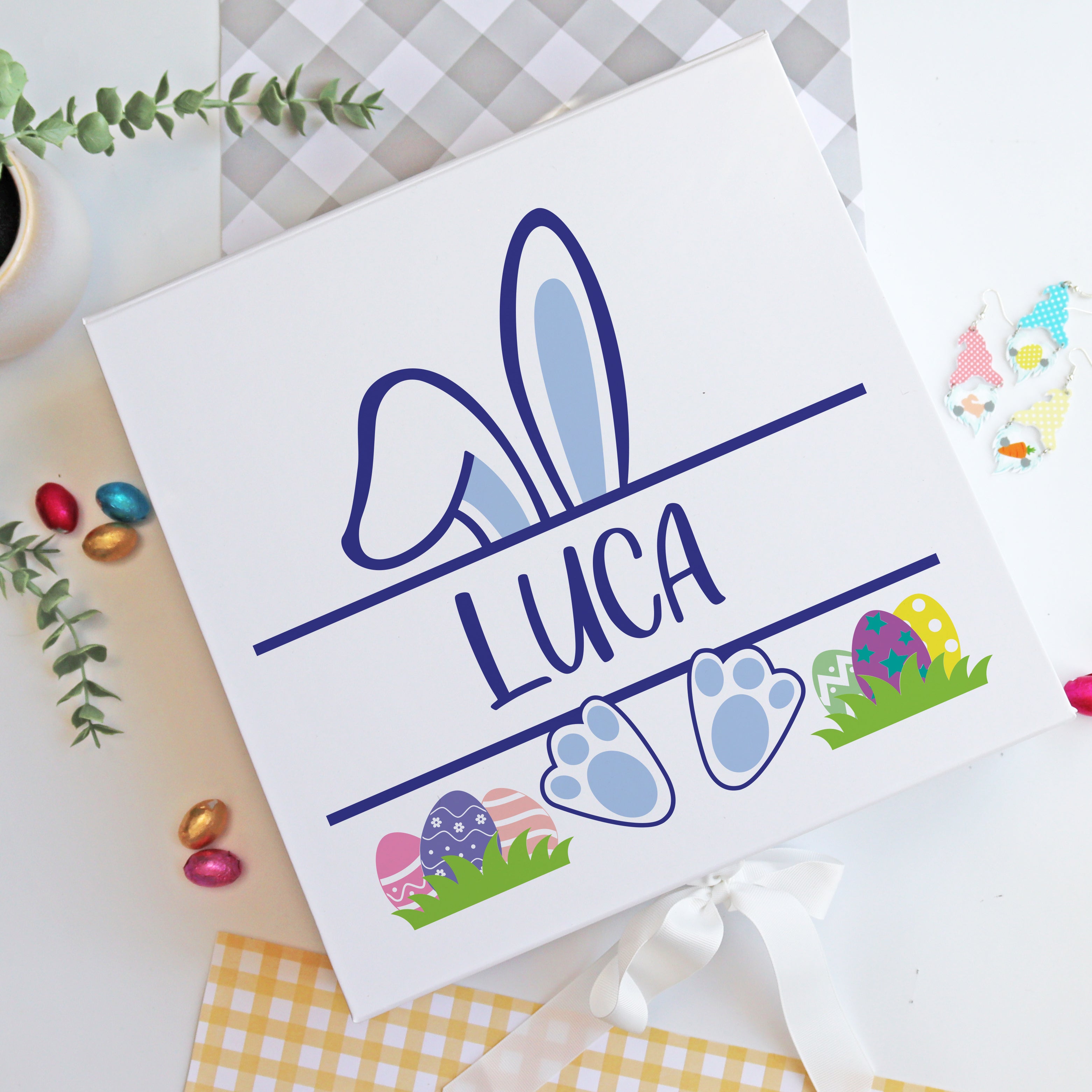 Printed Personalised Bunny Easter Gift Box