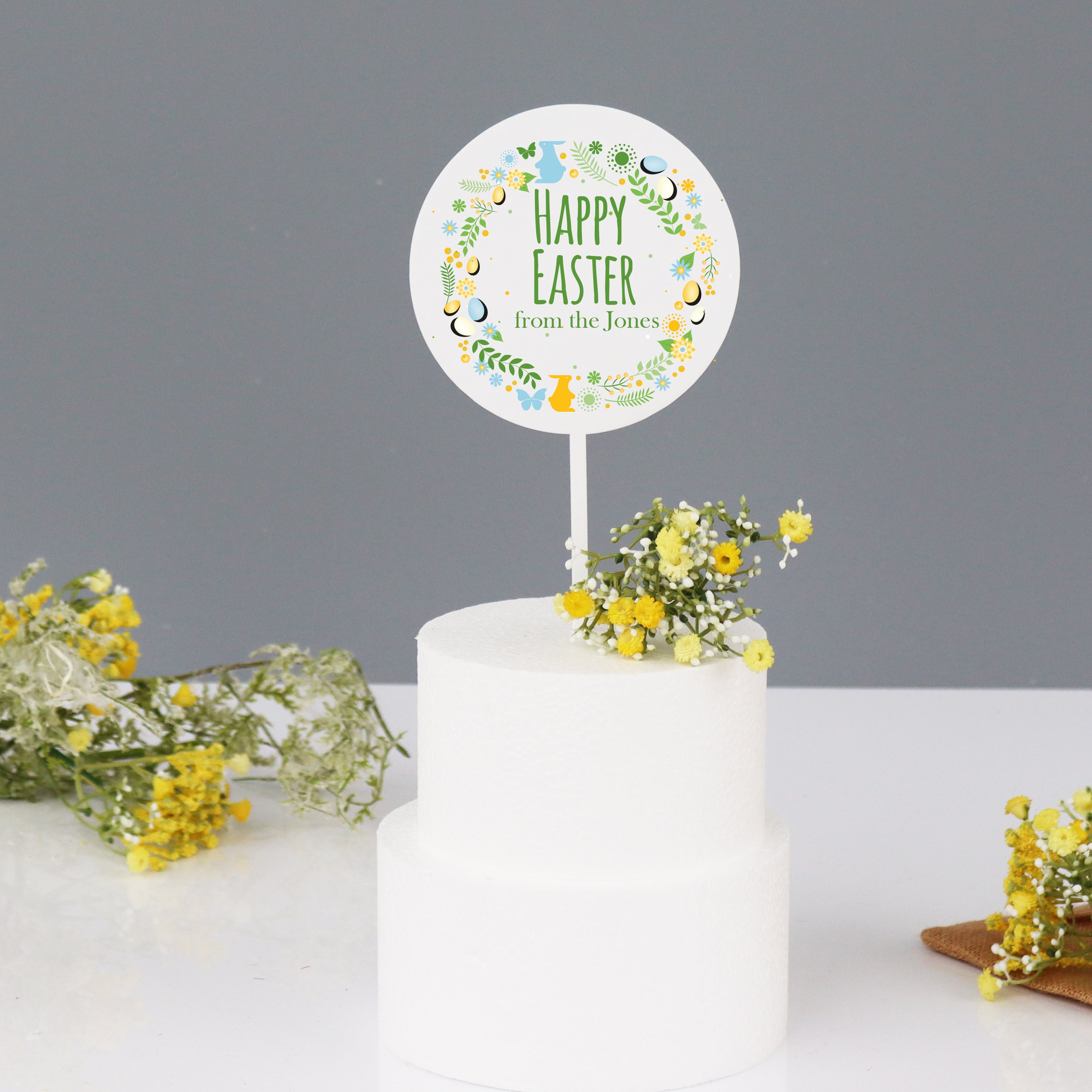 Easter Wreath Cake Topper