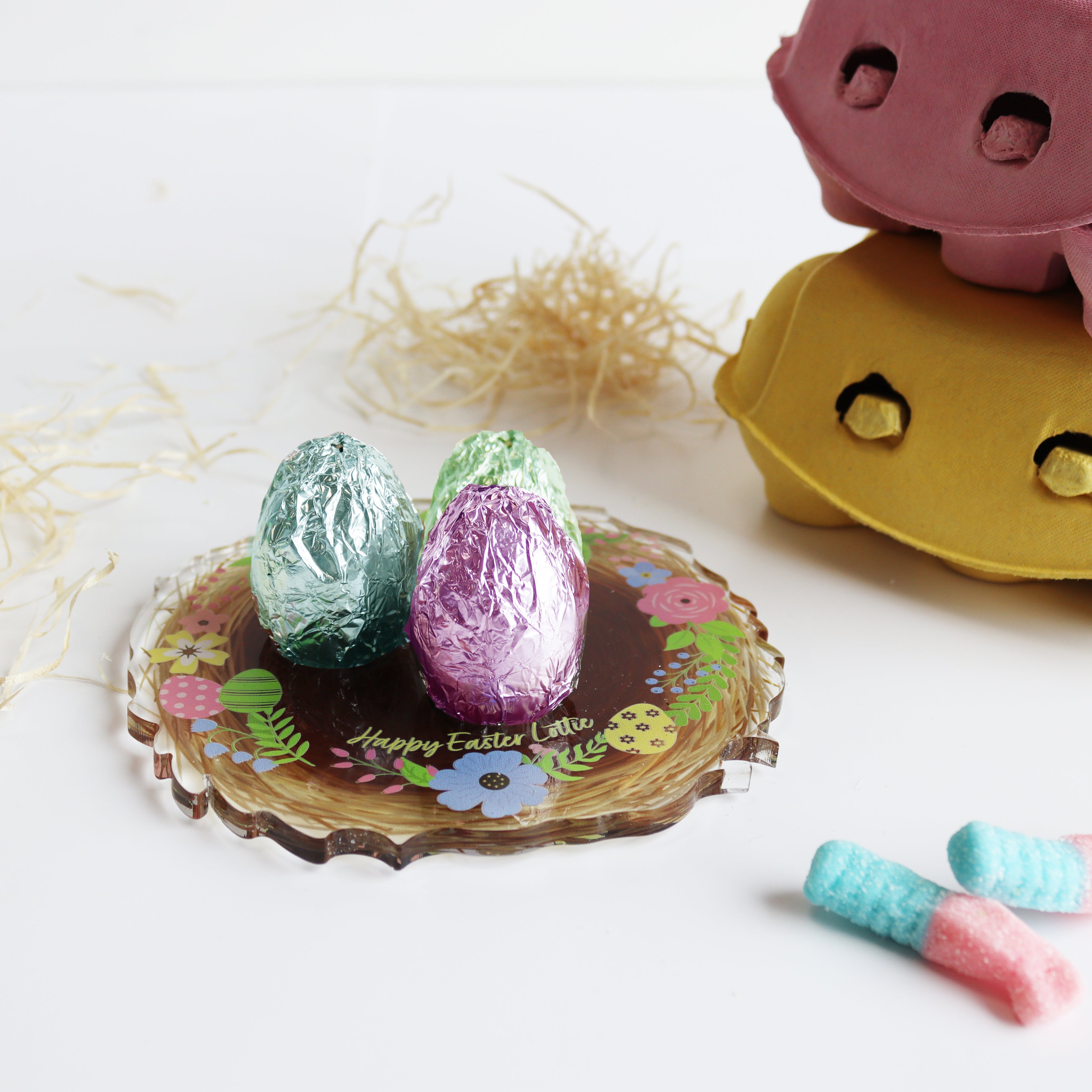 easter egg holder personalised birds nest for adding eggs
