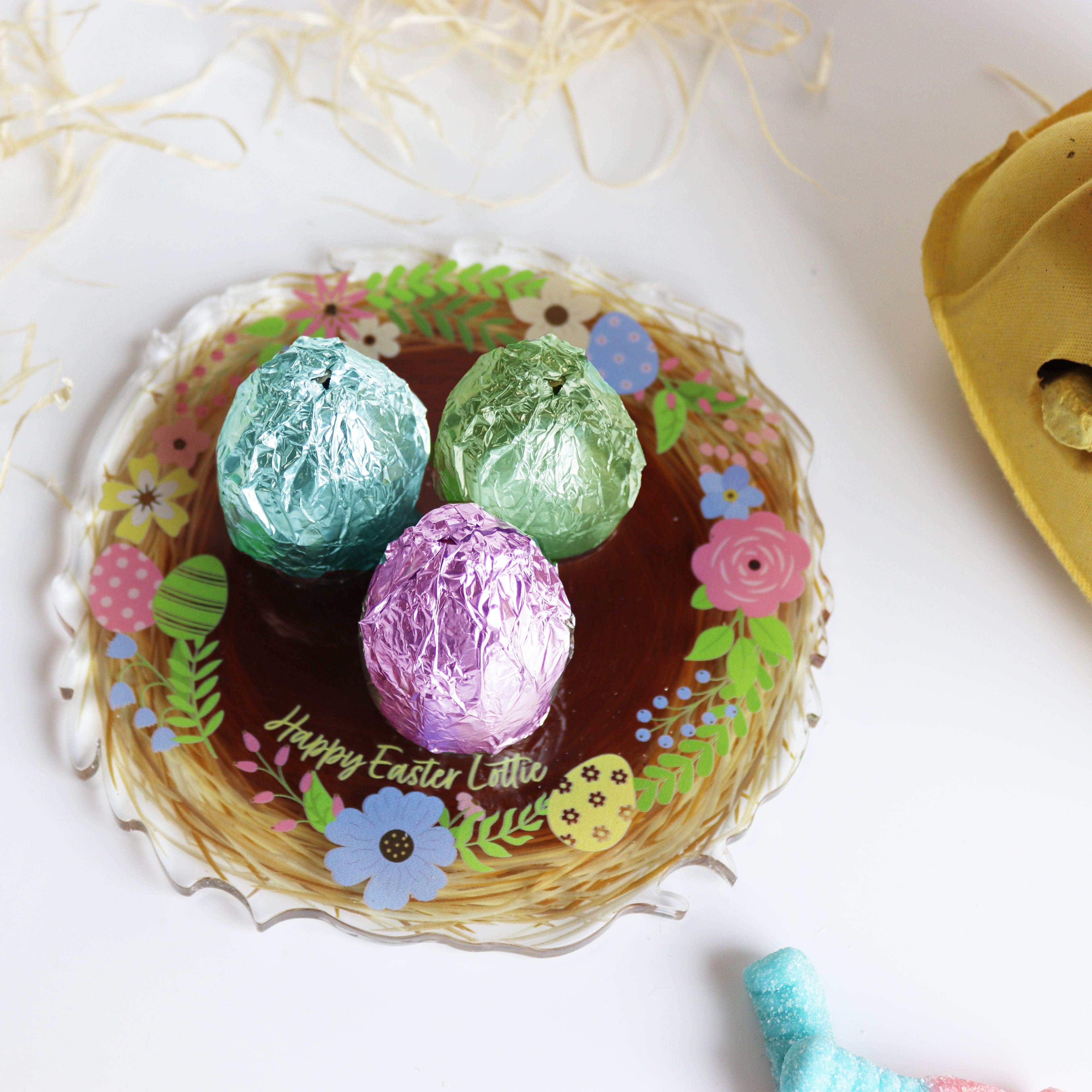 easter egg holder personalised for creme eggs caramel eggs