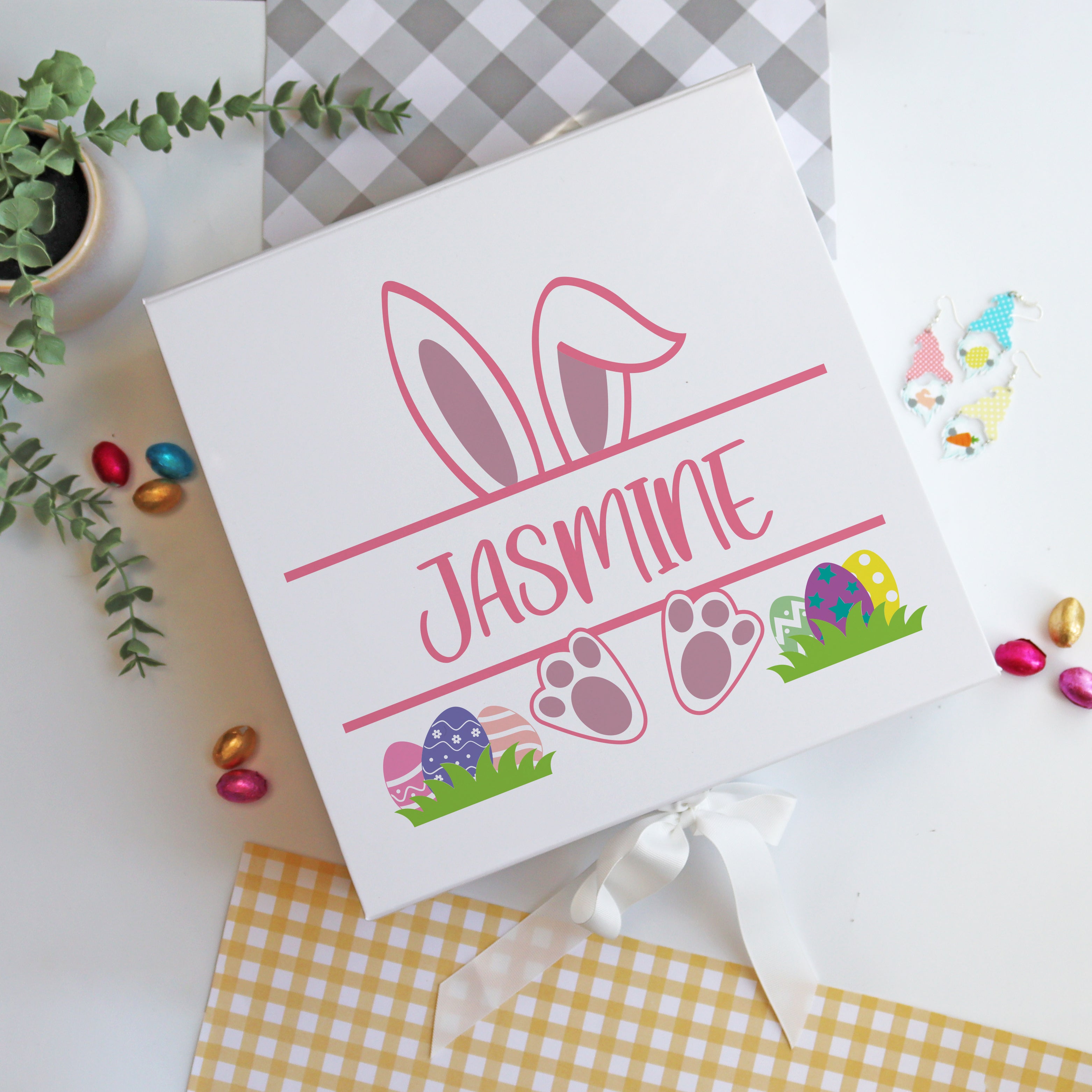Printed Personalised Bunny Easter Gift Box