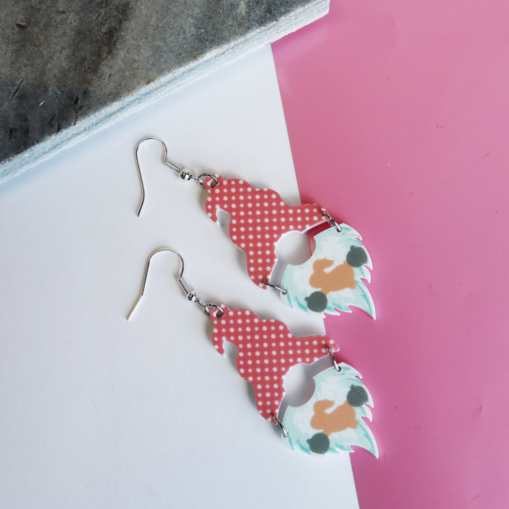 easter gonk acrylic earrings